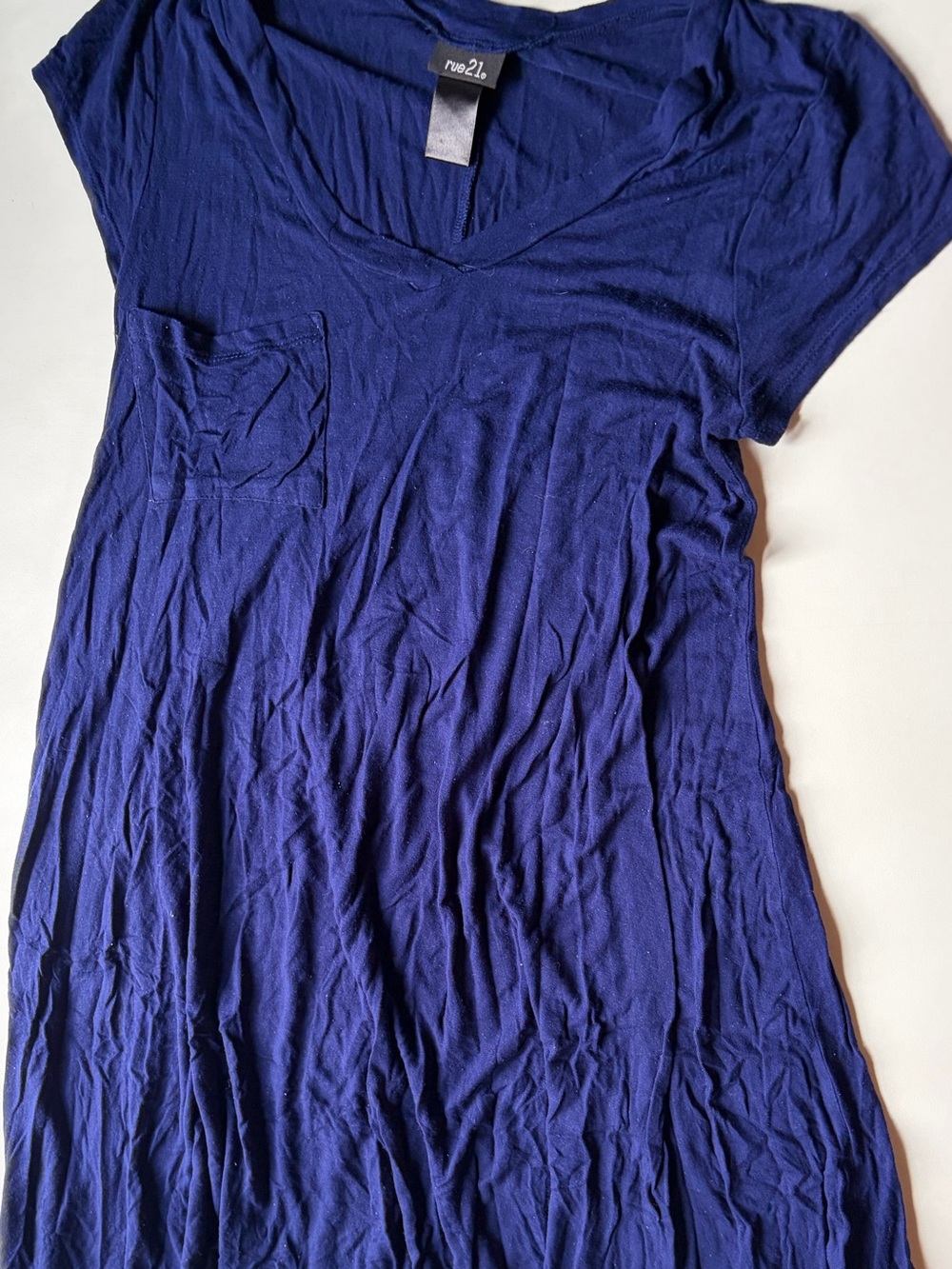 Rue21 Navy V-Neck Pocket Tunic